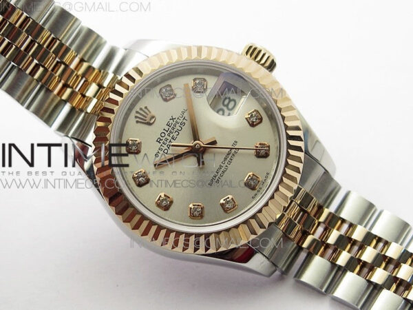 Datejust 28mm 279173 SS/RG BP Best Edition Silver Crystal Markers Dial on SS/RG Jubilee Bracelet ETA2671 - Image 2