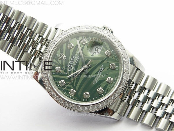 DateJust 36 SS 126233 Diamonds Bezel JDF 1:1 Best Edition New Green Dial on Jubilee SS Bracelet - Image 2
