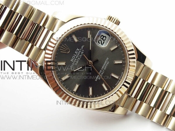 Datejust 31mm 278275 RG BP Best Edition Gray Stick Markers Dial on RG President Bracelet - Image 3