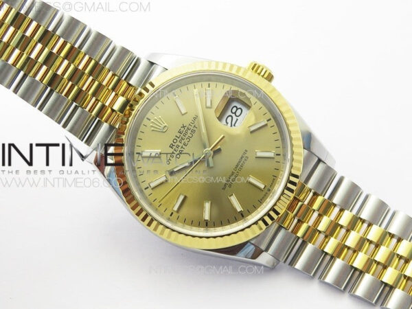 DateJust 36 904L SS/YG 126233 VSF 1:1 Best Edition Gold Stick Dial on Jubilee Bracelet VS3235 - Image 2