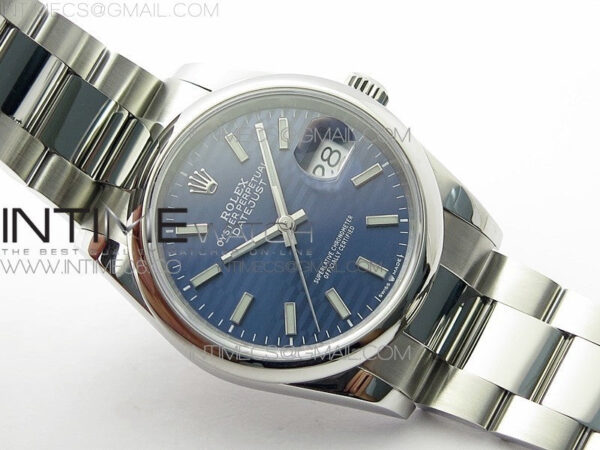 DateJust 36 SS 126200 BP 1:1 Best Edition New Blue Dial on Oyster Bracelet - Image 2