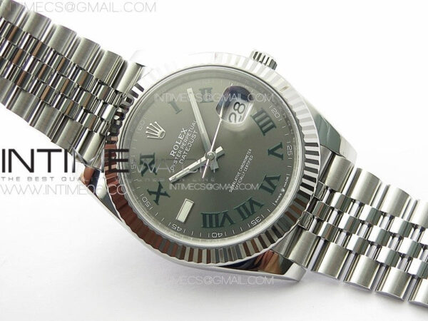 DateJust 41 126334 Clean 1:1 Best Edition 904L Steel Gray Roman Dial on Jubilee Bracelet VR3235 - Image 2