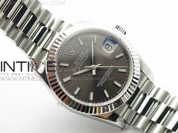 Datejust 31mm 278275 SS BP Best Edition Gray Stick Markers Dial on SS President Bracelet - Image 2