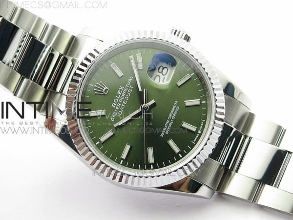 Datejust 36mm 116231 SS BP 1:1 Best Edition Green Dial Stick Markers On SS Oyster Bracelet A2824 - Image 2