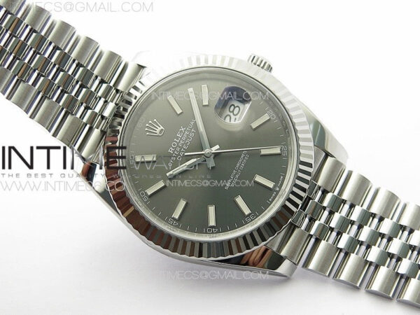 DateJust 41 126334 Clean 1:1 Best Edition 904L Steel Gray Stick Dial on Jubilee Bracelet VR3235 - Image 2
