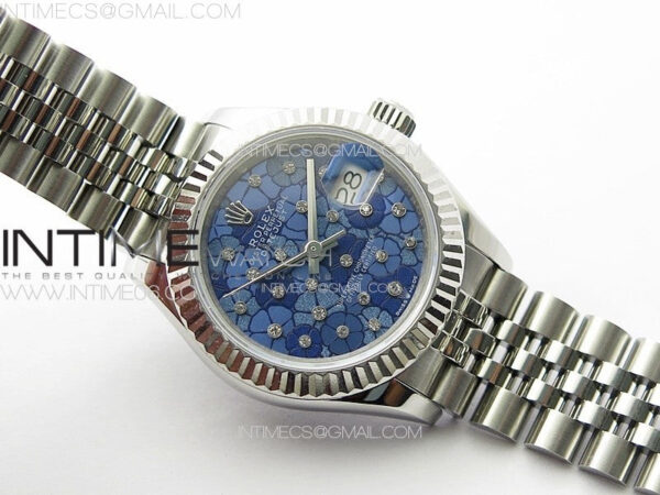 Datejust 28mm 279179 SS APSF Best Edition Blue Flowers Dial on SS Jubilee Bracelet NH05 - Image 2