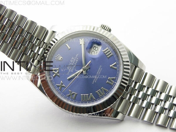 DateJust 41 126334 Clean 1:1 Best Edition 904L Steel Blue Roman Dial on Jubilee Bracelet VR3235 - Image 2