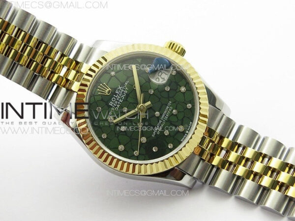 DateJust 31mm 72610 SS/YG APSF Best Edition Blue Flowers Crystals Dial on Jubilee Bracelet A2824 - Image 3