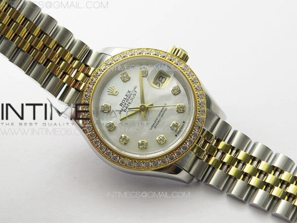 Datejust 28mm 279179 SS/YG APSF Best Edition White MOP Dial Crystals Markers on SS/YG Jubilee Bracelet NH05 - Image 3