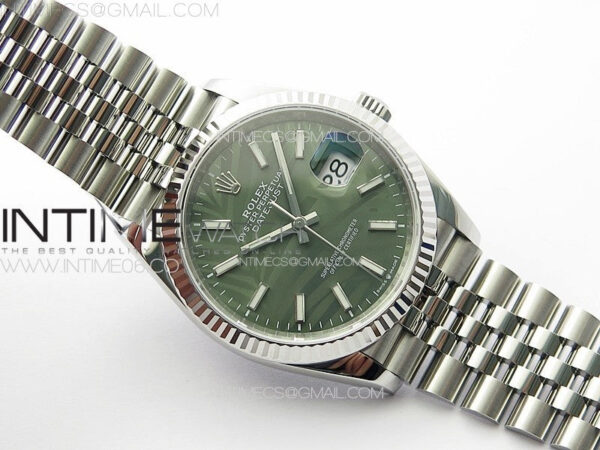DateJust 36 SS 126234 VSF 1:1 Best Edition 904L Steel Green Leaf Dial on Jubilee Bracelet VS3235 - Image 2