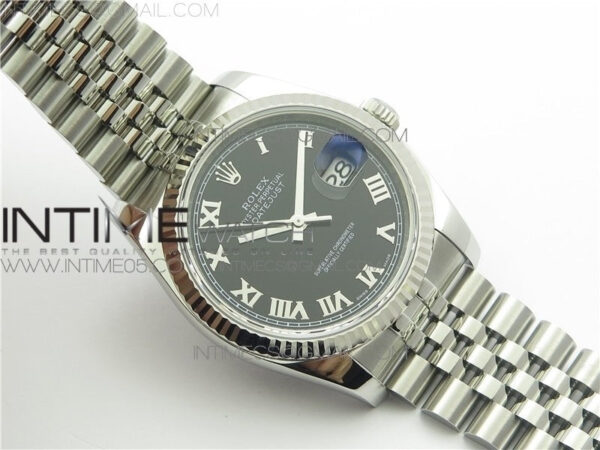 DateJust 36 SS 116234 ARF 1:1 Best Edition 904L Steel Black Dial Roman Markers on Jubilee Bracelet SH3135 V3 - Image 2