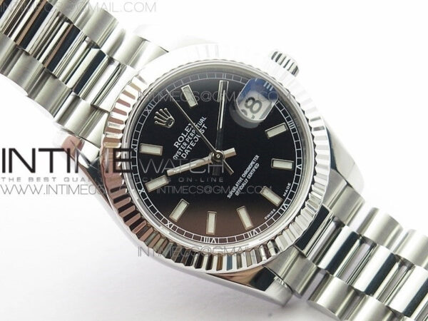 Datejust 31mm 278275 SS BP Best Edition Black Stick Markers Dial on SS President Bracelet - Image 2