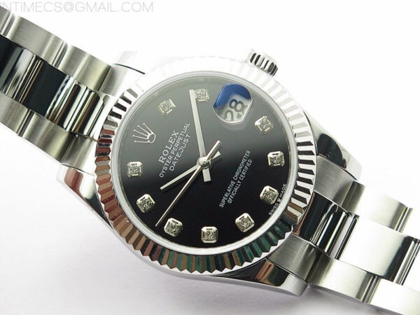 Datejust 31mm 278273 SS BP Best Edition Black Crystal Markers Dial on Oyster Bracelet - Image 4