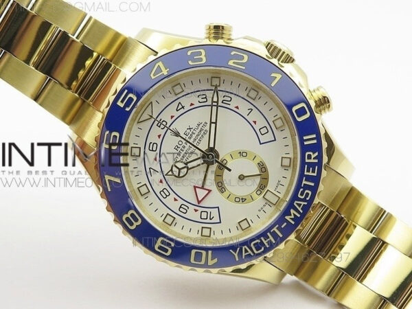 YachtMaster II YG BP New Version White Dial on YG Bracelet A7750 - Image 2