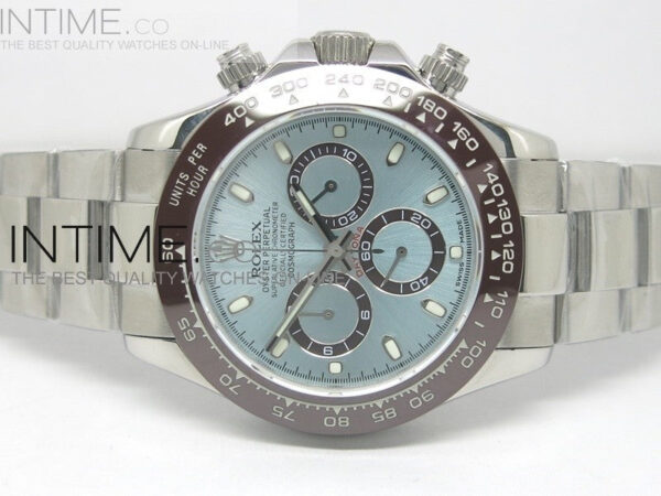 Basel 2013 Model 116506 Daytona 50th Anniversary Edition Brown Ceramic Bezel, Superlume Ice Blue Dial - Image 2
