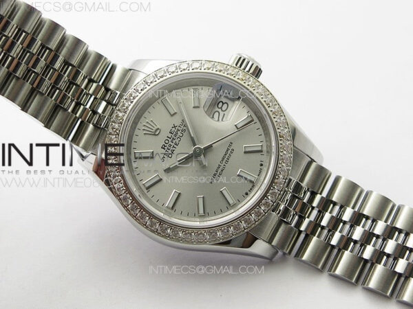 Datejust 28mm 279179 SS/Crystals APSF Best Edition Silver Dial Sticks Markers on SS Jubilee Bracelet NH05 - Image 2