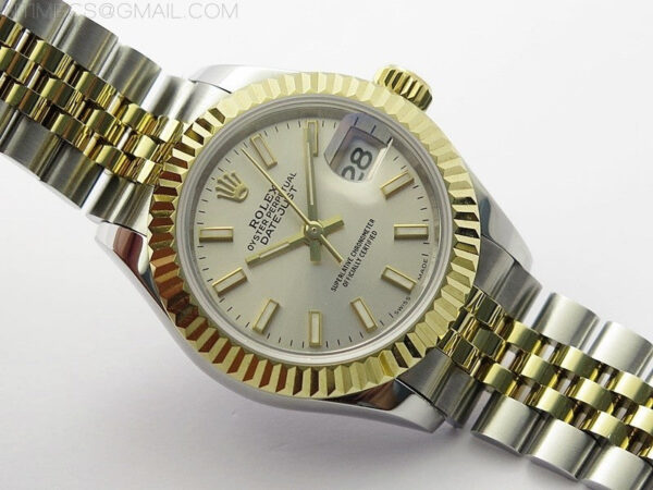 Datejust 28mm 279173 SS/YG BP Best Edition Silver Sticks Markers Dial on SS/YG Jubilee Bracelet ETA2671 - Image 2