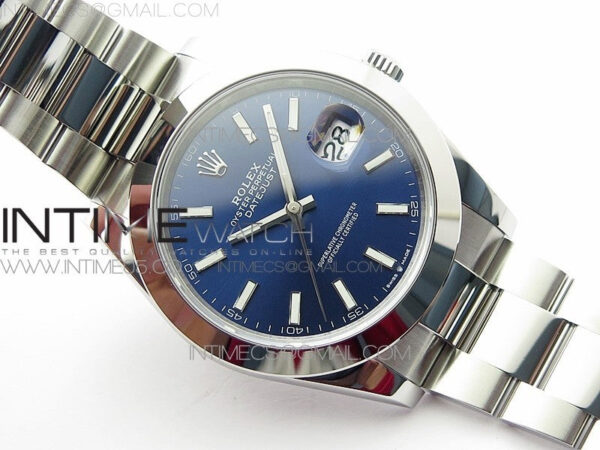 DateJust 41 126300 904L SS VSF 1:1 Best Edition Blue Dial on Oyster Bracelet VS3235 - Image 2