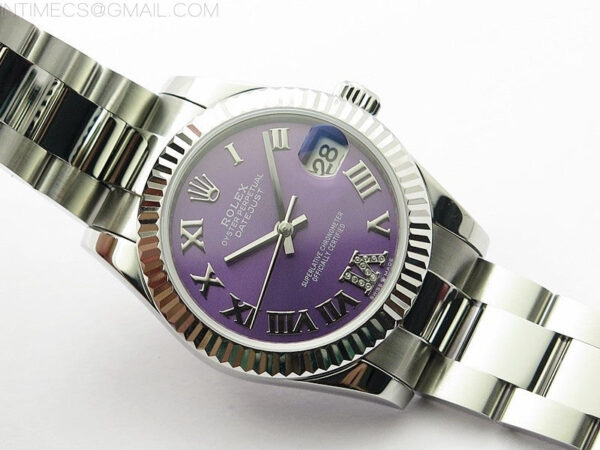 Datejust 31mm 278273 SS BP Best Edition Purple Roman Markers Dial on Oyster Bracelet - Image 2