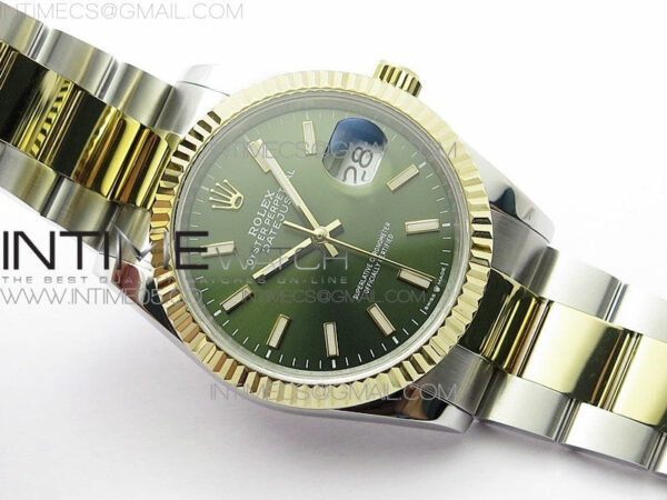 Datejust 36mm 116231 SS/YG BP 1:1 Best Edition Green Dial Stick Markers On SS/YG Oyster Bracelet A2824 - Image 3