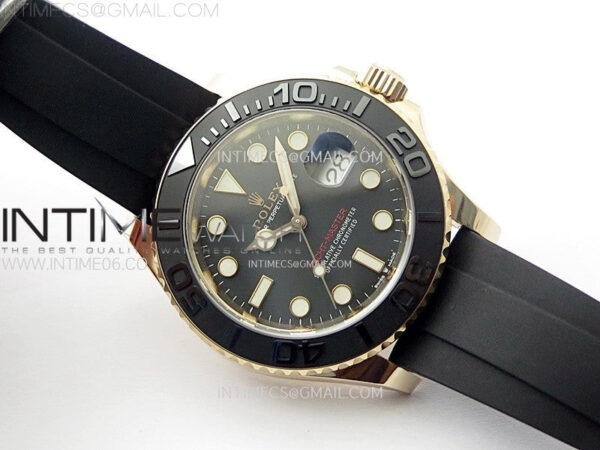Yacht-Master 126655 Weight RG/Tungsten Gold ARF 1:1 Best Edition Black Ceramic Bezel on Oysterflex Rubber Strap VS3235 - Image 2