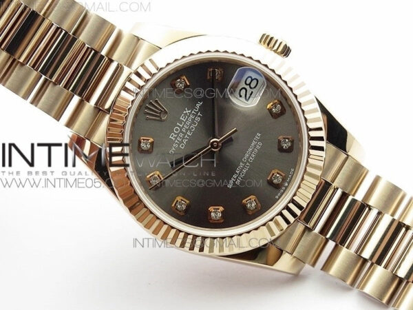 Datejust 31mm 278275 RG BP Best Edition Gray Crystal Markers Dial on RG President Bracelet - Image 2