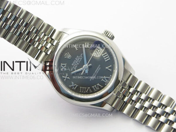 Datejust 28mm 279166 Smooth Bezel SS APSF Best Edition Gray Dial Roman Markers on SS Jubilee Bracelet NH05 - Image 2
