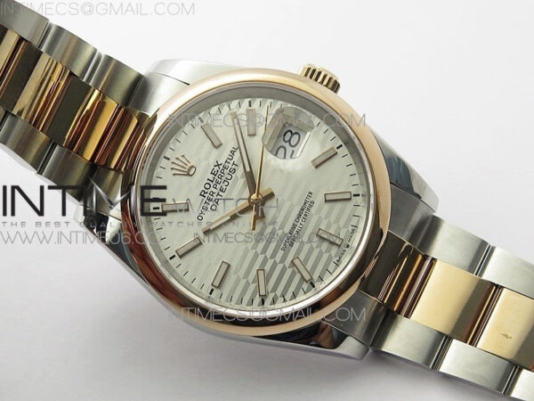 DateJust 36 SS/RG 126201 BP 1:1 Best Edition Silver Dial on Oyster Bracelet - Image 5