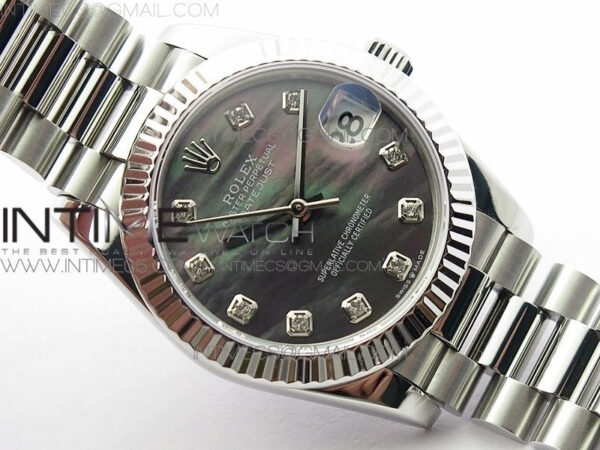 Datejust 31mm 278275 SS BP Best Edition Gray MOP Crystals Markers Dial on SS President Bracelet - Image 2
