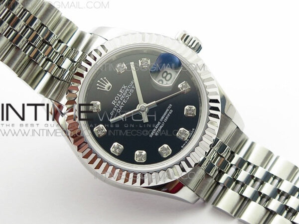 Datejust 28mm 279174 SS BP Best Edition Black Crystal Markers Dial on SS Jubilee Bracelet ETA2671 - Image 3