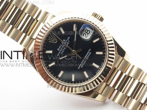 Datejust 31mm 278275 RG BP Best Edition Black Sticks Markers Dial on RG President Bracelet - Image 2