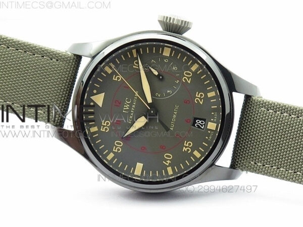Big Pilot Real PR 48mm IW501902 Real Ceramic ZF 1:1 Best Edition on Green Nylon Strap A51111 V2(Released) - Image 2