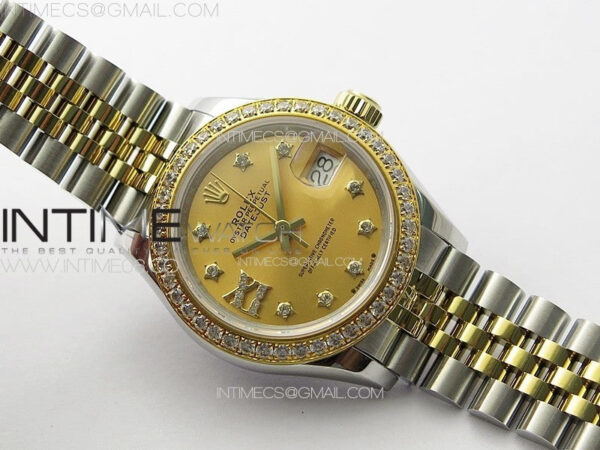 Datejust 28mm 279179 SS/YG APSF Best Edition Gold Dial Stars Crystals Markers on SS/YG Jubilee Bracelet NH05 - Image 2