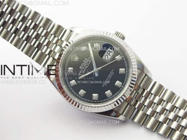 DateJust 36 SS 126234 VSF 1:1 Best Edition 904L Steel Black Dial Diamonds Markers on Jubilee Bracelet VS3235 - Image 2