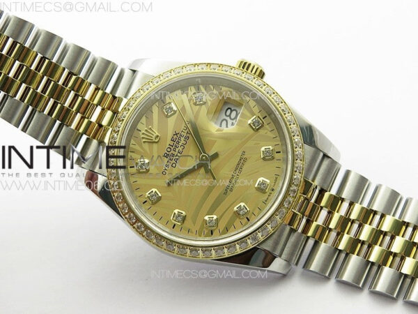 DateJust 36 SS/YG 126234 Diamonds Bezel JDF 1:1 Best Edition New YG Dial on Jubilee SS/YG Bracelet - Image 3