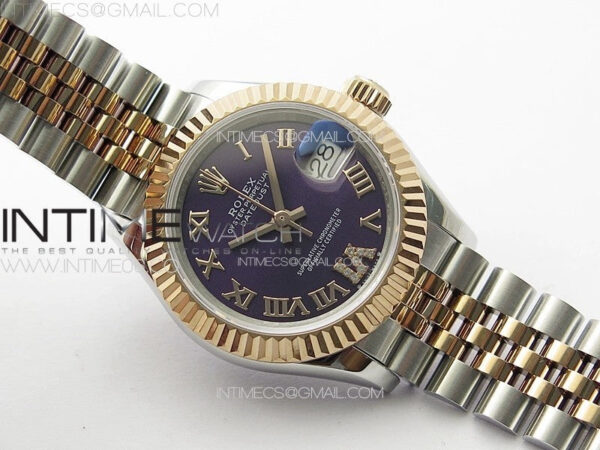 Datejust 28mm 279179 SS/RG APSF Best Edition Blue Dial Roman Markers on SS/RG Jubilee Bracelet NH05 - Image 2