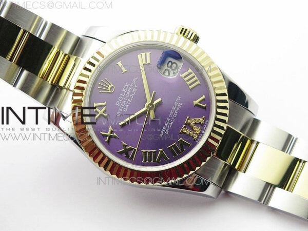 Datejust 31mm 278273 SS/YG BP Best Edition Purple Roman Markers Dial on SS/YG Oyster Bracelet - Image 2