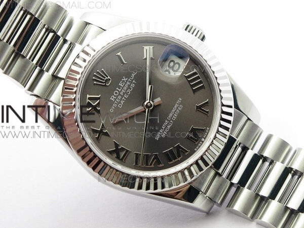 Datejust 31mm 278275 SS BP Best Edition Gray Roman Markers Dial on SS President Bracelet - Image 2