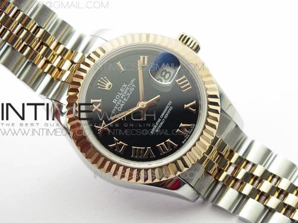 Datejust 28mm 279173 SS/RG BP Best Edition Black Roman Markers Dial on SS/RG Jubilee Bracelet ETA2671 - Image 2