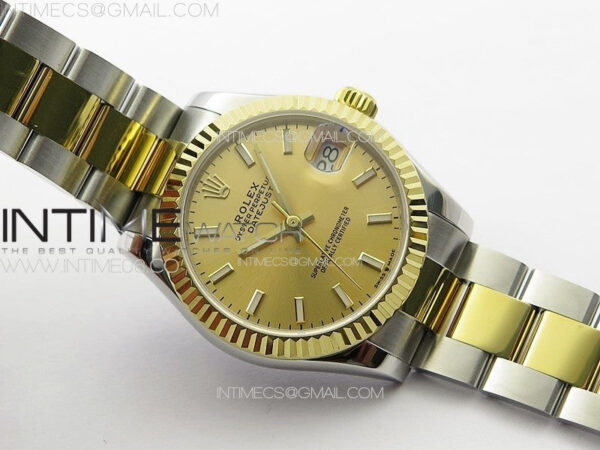 DateJust 31mm 178271 SS/YG APSF Best Edition YG Dial Sticks Markers on Oyster Bracelet A2824 - Image 2