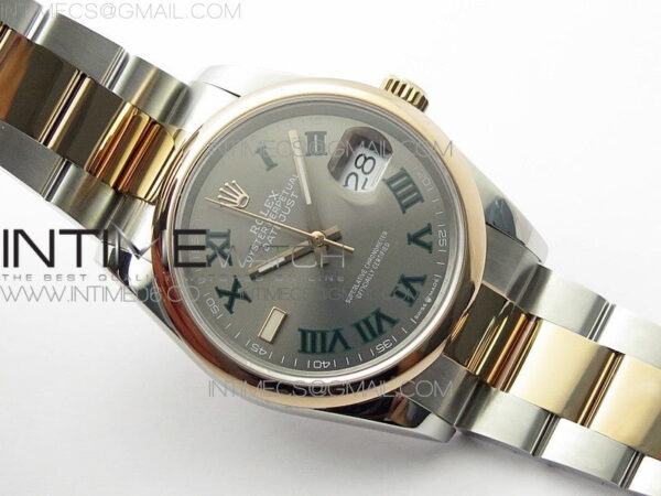 DateJust 36 SS/RG 126201 BP 1:1 Best Edition Gray Dial on Oyster Bracelet - Image 2