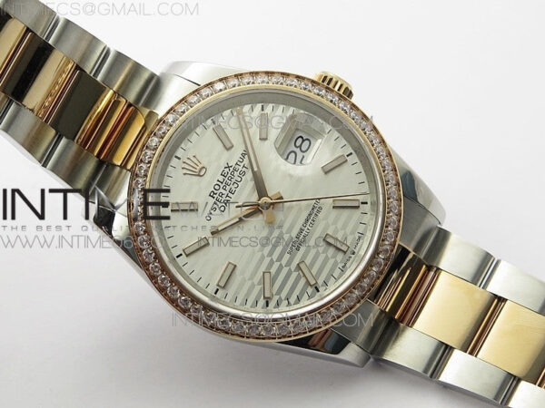DateJust 36 SS/RG 126281 BP 1:1 Best Edition Silver Dial on Oyster Bracelet - Image 2