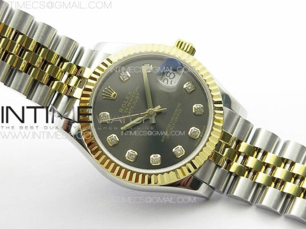 DateJust 31mm 178271 SS/YG APSF Best Edition Gray Dial Crystal Markers on Jubilee Bracelet A2824 - Image 3