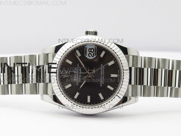 Datejust 31mm 278275 SS BP Best Edition Gray Stick Markers Dial on SS President Bracelet - Image 4