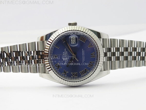 DateJust 41 126334 Clean 1:1 Best Edition 904L Steel Blue Roman Dial on Jubilee Bracelet VR3235 - Image 3