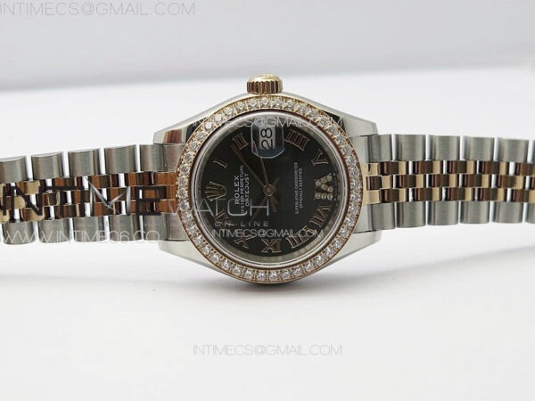 Datejust 28mm 279179 SS/RG APSF Best Edition Gray Dial Roman Markers on SS/RG Jubilee Bracelet NH05 - Image 3