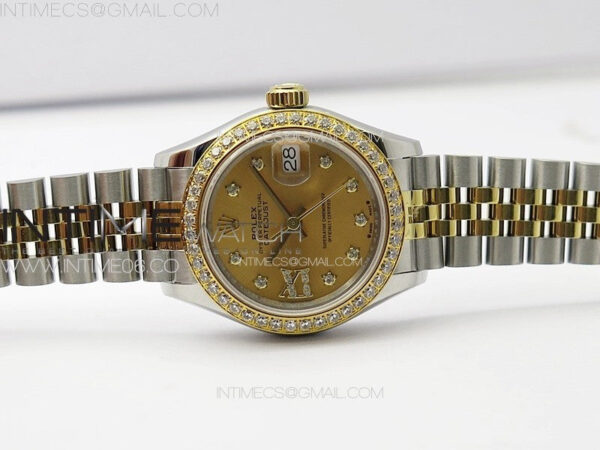 Datejust 28mm 279179 SS/YG APSF Best Edition Gold Dial Stars Crystals Markers on SS/YG Jubilee Bracelet NH05 - Image 3