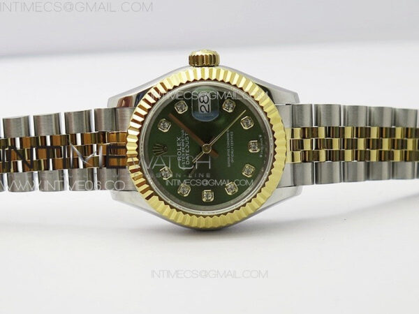 Datejust 28mm 279179 SS/YG APSF Best Edition Green Dial Crystals Markers on SS/YG Jubilee Bracelet NH05 - Image 3