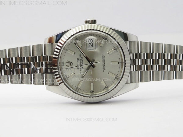 DateJust 41 126334 Clean 1:1 Best Edition 904L Steel Silver Stick Dial on Jubilee Bracelet VR3235 - Image 3