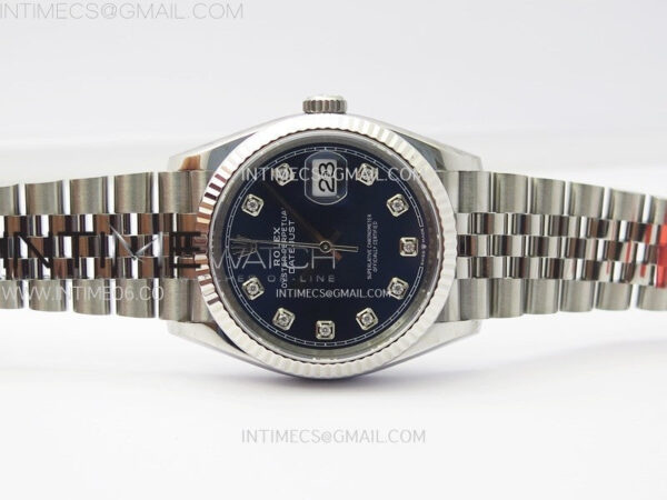 DateJust 36 SS 126234 VSF 1:1 Best Edition 904L Steel Blue Dial Diamonds Markers on Jubilee Bracelet VS3235 - Image 3